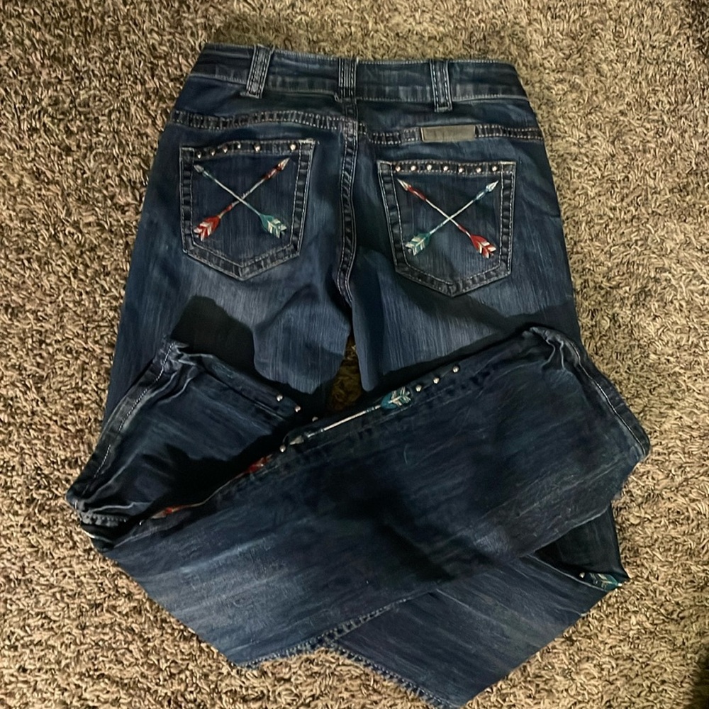 Discontinued jeans from cowgirl tuff co. Not worn. W:27 L:35